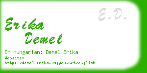 erika demel business card